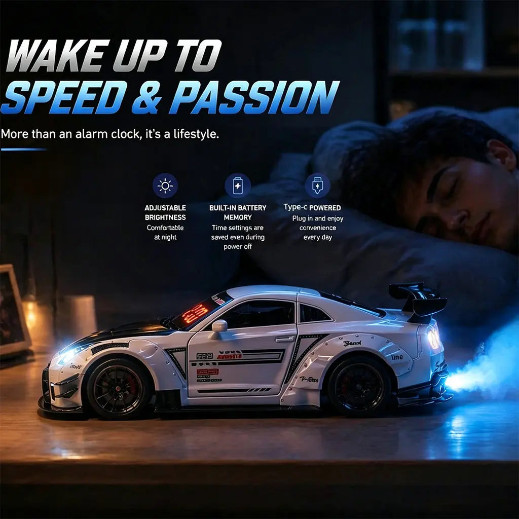 GTR Car Alarm Clock