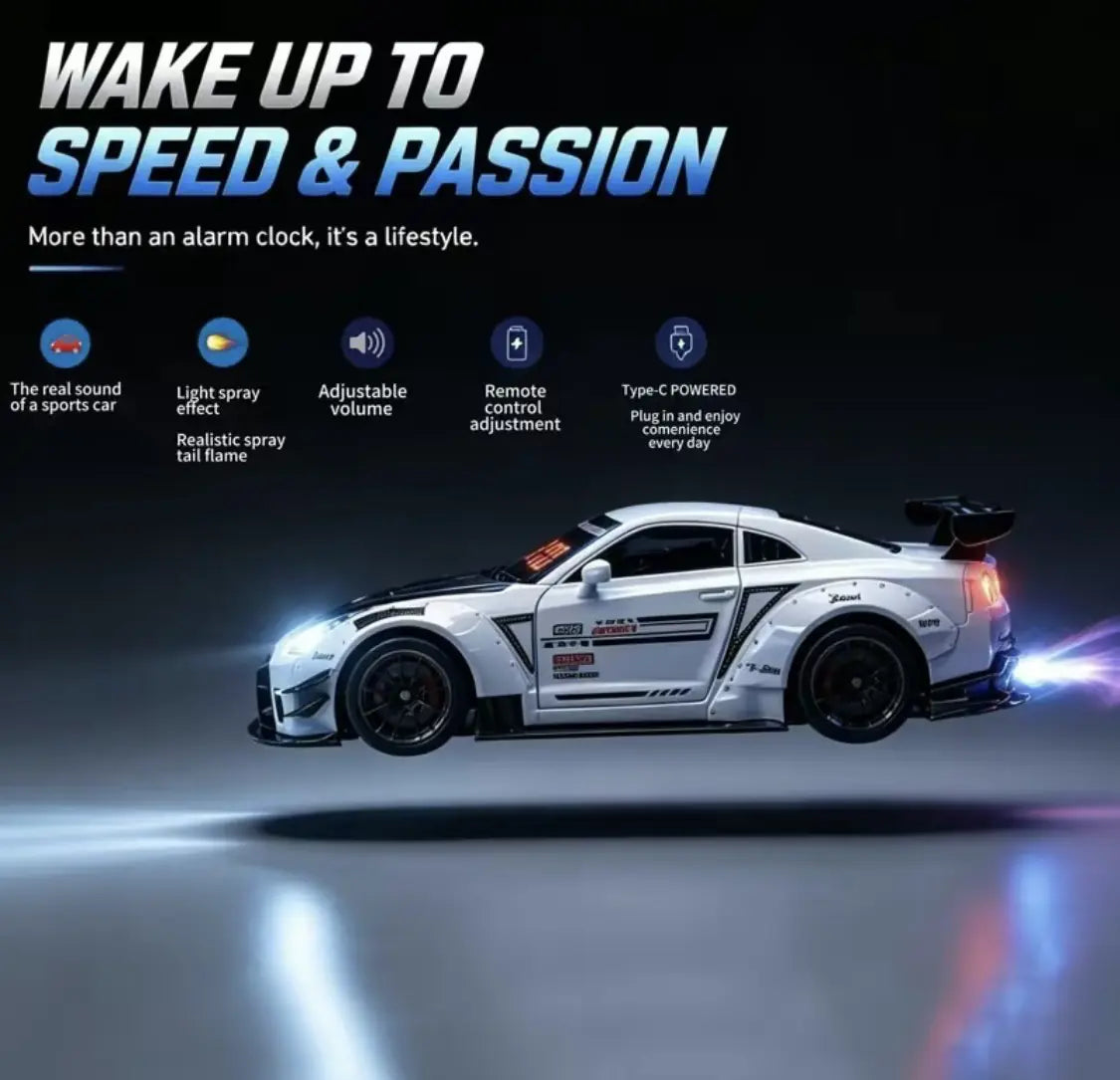 GTR Car Alarm Clock