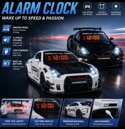 GTR Car Alarm Clock